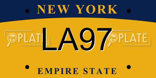 LA97 New York License Plate