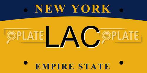 LAC New York License Plate
