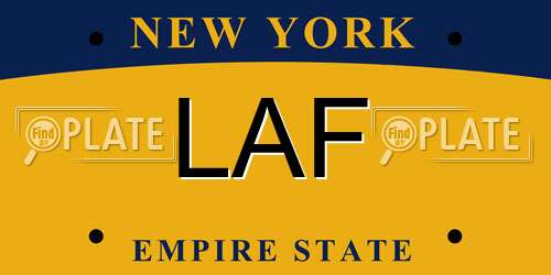LAF New York License Plate