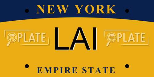 LAI New York License Plate