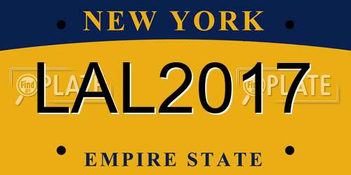 LAL2017 New York License Plate