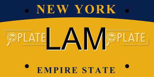 LAM New York License Plate