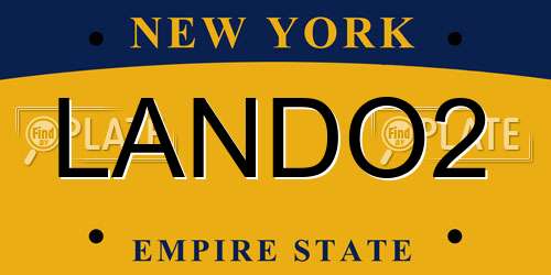 LANDO2 New York License Plate