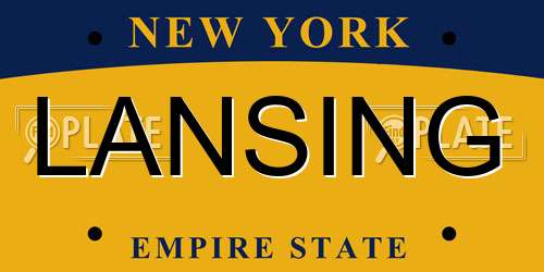 LANSING New York License Plate