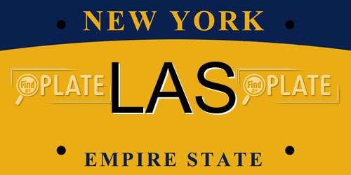 LAS New York License Plate