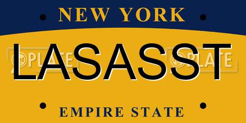 LASASST New York License Plate