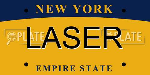LASER New York License Plate