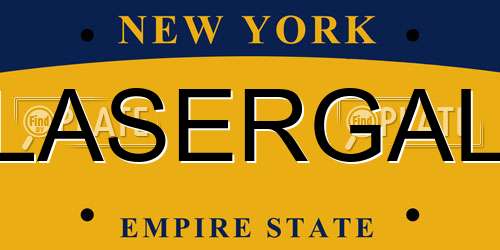 LASERGAL New York License Plate