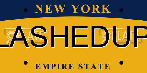 LASHEDUP New York License Plate