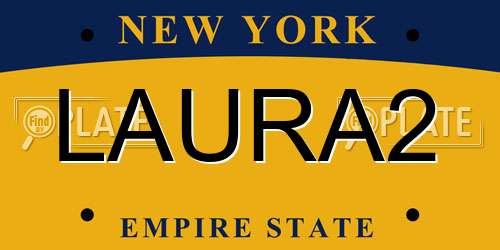 LAURA2 New York License Plate