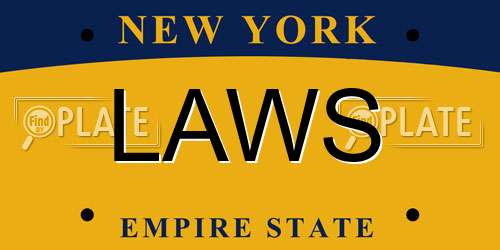 LAWS New York License Plate