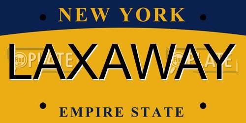 LAXAWAY New York License Plate