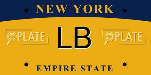 LB New York License Plate