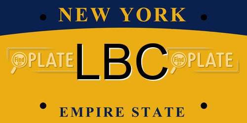 LBC New York License Plate
