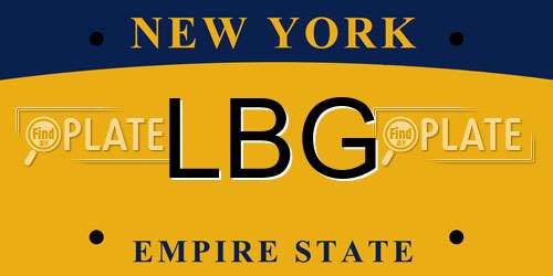 LBG New York License Plate