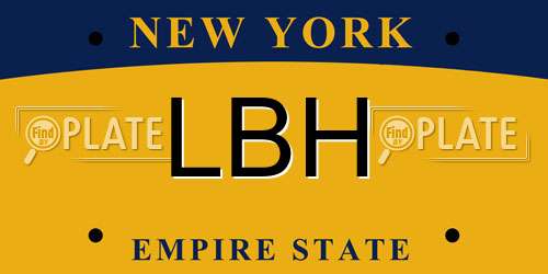 LBH New York License Plate
