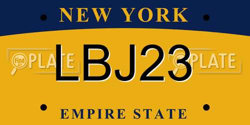 LBJ23 New York License Plate