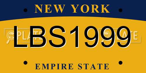 LBS1999 New York License Plate