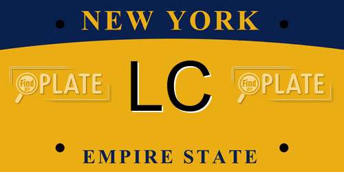 LC New York License Plate