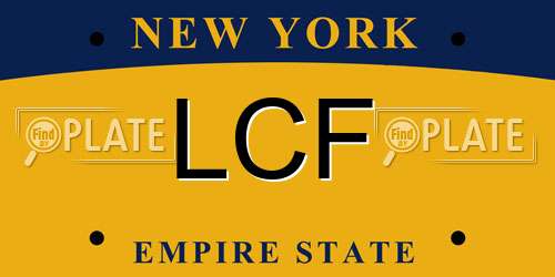 LCF New York License Plate
