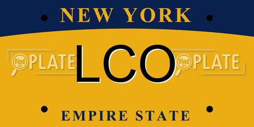 LCO New York License Plate