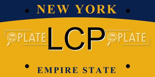 LCP New York License Plate
