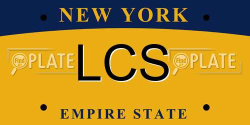 LCS New York License Plate