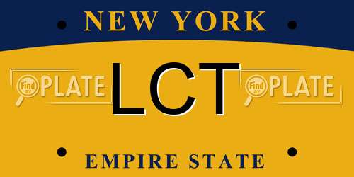 LCT New York License Plate