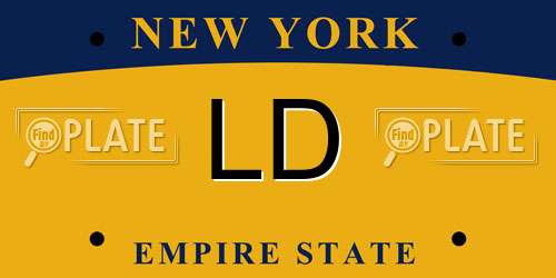 LD New York License Plate