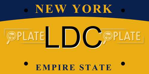 LDC New York License Plate