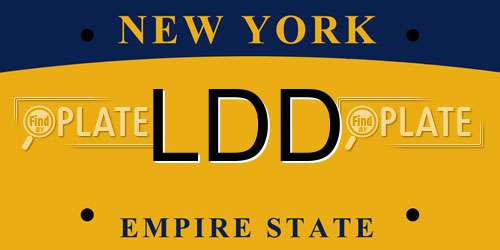 LDD New York License Plate