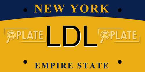 LDL New York License Plate