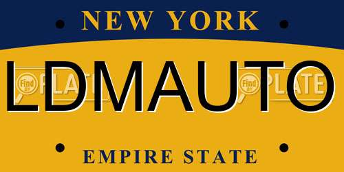 LDMAUTO New York License Plate