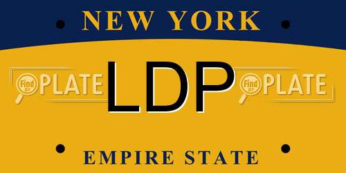LDP New York License Plate