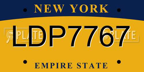 LDP7767 New York License Plate