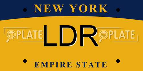 LDR New York License Plate