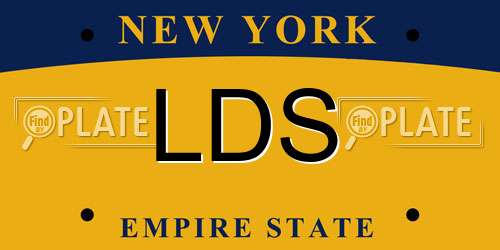 LDS New York License Plate