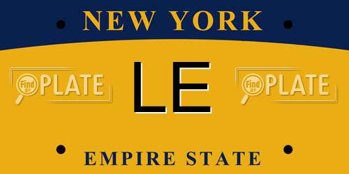 LE New York License Plate