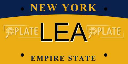 LEA New York License Plate