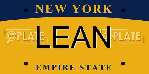 LEAN New York License Plate