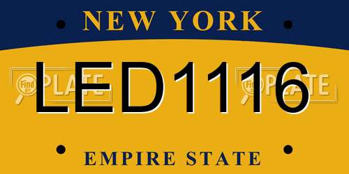 LED1116 New York License Plate