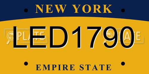 LED1790 New York License Plate