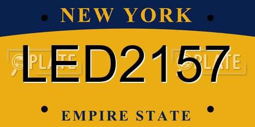 LED2157 New York License Plate