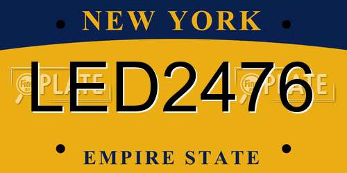 LED2476 New York License Plate
