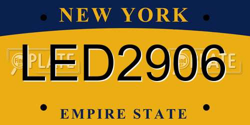 LED2906 New York License Plate