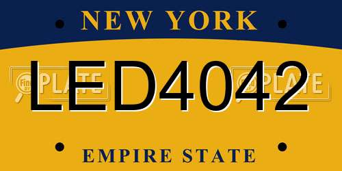 LED4042 New York License Plate