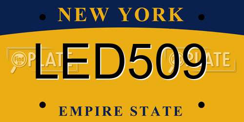 LED509 New York License Plate
