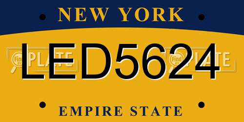 LED5624 New York License Plate