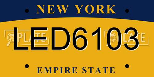 LED6103 New York License Plate