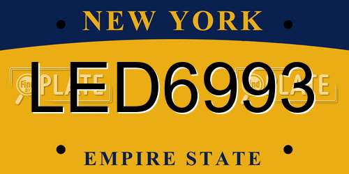 LED6993 New York License Plate